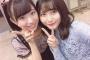 AKB48福岡聖菜さん、SKE48一色嶺奈と末永桜花と2ショットを撮る！