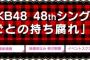 【速報】AKB48 48thシングル「願いごとの持ち腐れ」劇場盤4次完売状況まとめ！フル完売メンバー続出