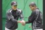 藤浪、久々に一軍で福留と再開したまげる