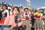 【GIF画像】甲子園で可愛いかブサか意見が真っ二つに分かれるチアガールが発見されるｗｗｗ