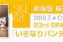 『SKE48 劇場盤購入特典イベント』部数が発表