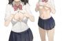 【画像】谷間を見せつけ、ほくろの位置をアピールしてくる女子高生がマジで最高
