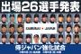 【速報】侍ジャパン強化試合メンバー発表
