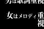 男は歌詞重視、女はメロディ重視