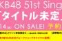 【AKB48】51stシングル劇場盤個別握手会の開催日程・会場が決定