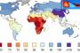 【画像】世界地図の知能指数ランキングｗｗ