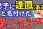 【2chスレ】息子に逢鳳（あお）と名付けた→義母「人生でその字書いたことある？」ってバカにされた