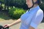 【画像】長乳グラビアアイドルさん(36)趣味のロードバイクを披露