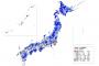 【悲報】この地図で青い場所に住んでるやつ、人口減少で壊滅することが確定