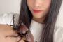 SKE48入内嶋涼「わたしの愛している家族、カブトムシちゃんと記念に写真を撮りました」