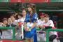 【GIF画像】春麗のコスプレした中国人の始球式が可愛すぎてワロタｗｗｗｗｗｗｗｗ