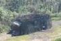 自重で壊れたロシア軍の移動式突撃納屋！