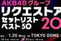 AKB48グループ「リクエストアワー　セットリストベスト50 2020」特設サイトｷﾀ━━━━━━(ﾟ∀ﾟ)━━━━━━ !!!!!