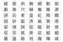 何となく上手く書きづらい漢字で打線