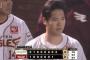 SB7回裏に1点勝ち越される→雨で中断→8回表に3点とって逆転