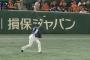 長谷川信哉、ドンピシャ好送球！ 丸のタッチアップを刺す