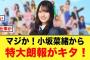 マジか！小坂菜緒から特大朗報がキタ！【日向坂46】