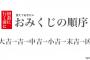 【衝撃】おみくじの順位　「大吉 ＞ 吉 ＞ 中吉 ＞ 凶」←これマジ？