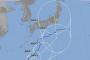 猛烈な強さの台風10号、東京へ向かうありえない直角ターンをご覧ください