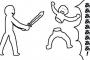 漫画とかの「剣持ったキャラの戦い」ってだいたいこうなるよなｗｗｗｗｗ【画像】