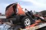 大型トラックに押しつぶされたハスラー…岡山市で正面衝突事故！