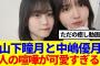 【櫻坂46】山下瞳月と中嶋優月、2人の喧嘩が可愛すぎるwww