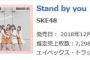 SKE48「Stand by you」6日目売上7,298枚（計233,888枚）	