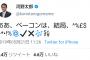 【超画像】河野太郎外務大臣、ツイッターでとんでもない失言をしてしまう…… 	