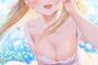 【画像】青いお花畑に巨乳の天使が・・・