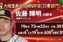 佐藤輝明が月間MVP！　スアレスとマルティネスも初受賞