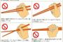 橋の持ち方がおかしい彼。下の箸を中指で固定するから2本が平行になってて、すごくバカみたいで冷めた…