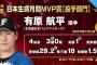 ７月度　日本生命月間MVP賞 	