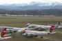 仏ピレネー山脈の麓に集まる数十機の航空機、コロナ禍で駐機ビジネス大繁盛！
