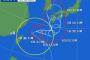 台風6号、山口県を経由し韓国へ