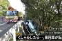 くしゃみで車が転落事故