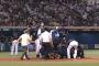 オリックス・若月、顔面付近への死球で交代