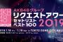 今日から投票開始のリクアワ2019って1位「世界の人へ」2位「セントレ(松井珠理奈センター)」3位「47」で決まりだよな？