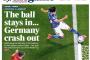 英・タイムズ、スポーツ紙の1面で「ボールはイン。ドイツはアウトｗ」と煽り倒す