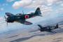 アリゾナ州南部上空を太平洋戦争時の艦上戦闘機「零戦」と「ヘルキャット」が翼を並べて飛行！