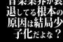 音楽業界が衰退してる根本の原因は結局少子化だよな？