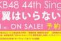 【速報】44th「翼はいらない」のc/w曲判明ｷﾀ━━(ﾟ∀ﾟ)━━!!　A,K,B,4,8,NGTチームが参加