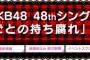 AKB48 48thシングル「願いごとの持ち腐れ」劇場盤2次完売状況まとめ！