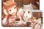 「狼と香辛料 & 狼と羊皮紙 ボトル入りブランケット」予約開始！仲良し母娘の美麗イラスト